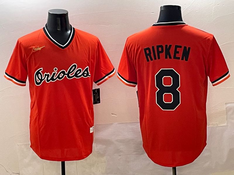 Men Baltimore Orioles #8 Ripken Orange Game Nike 2025 MLB Jersey style 4253->baltimore orioles->MLB Jersey
